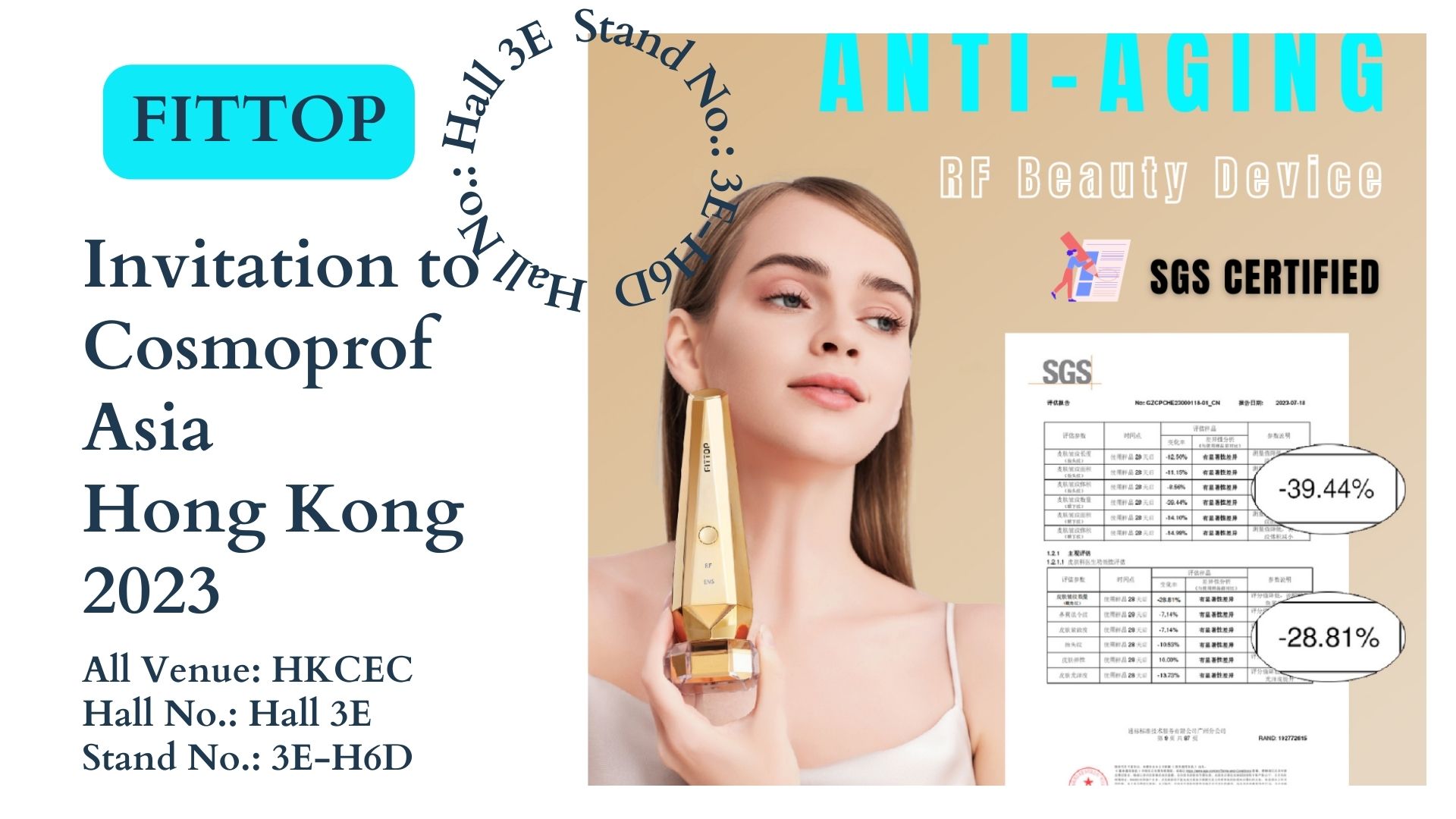 FITTOP  anti-aging beauty device in Cosmoprof Asia HK