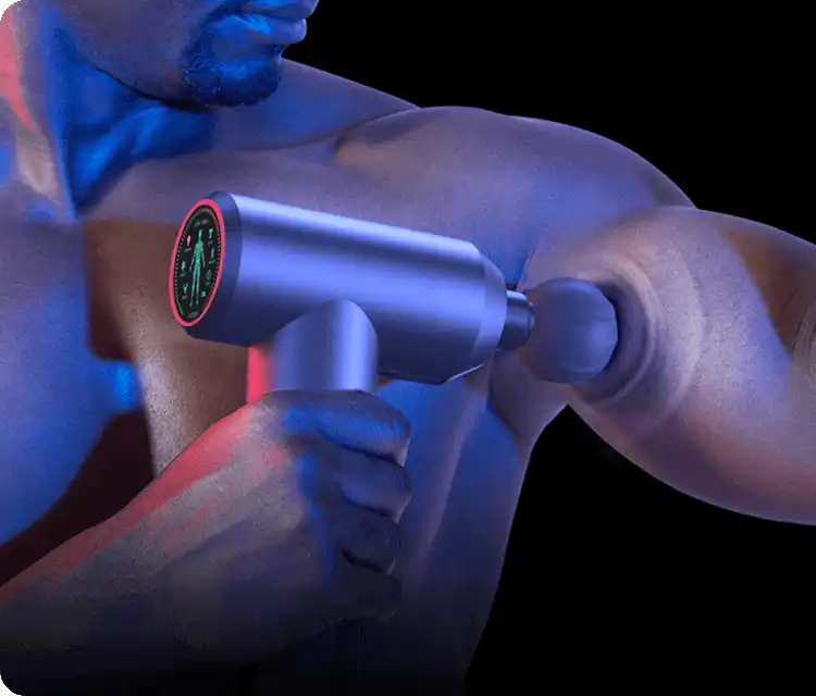 Smart massage gun factory - AI regulates the percussive speed